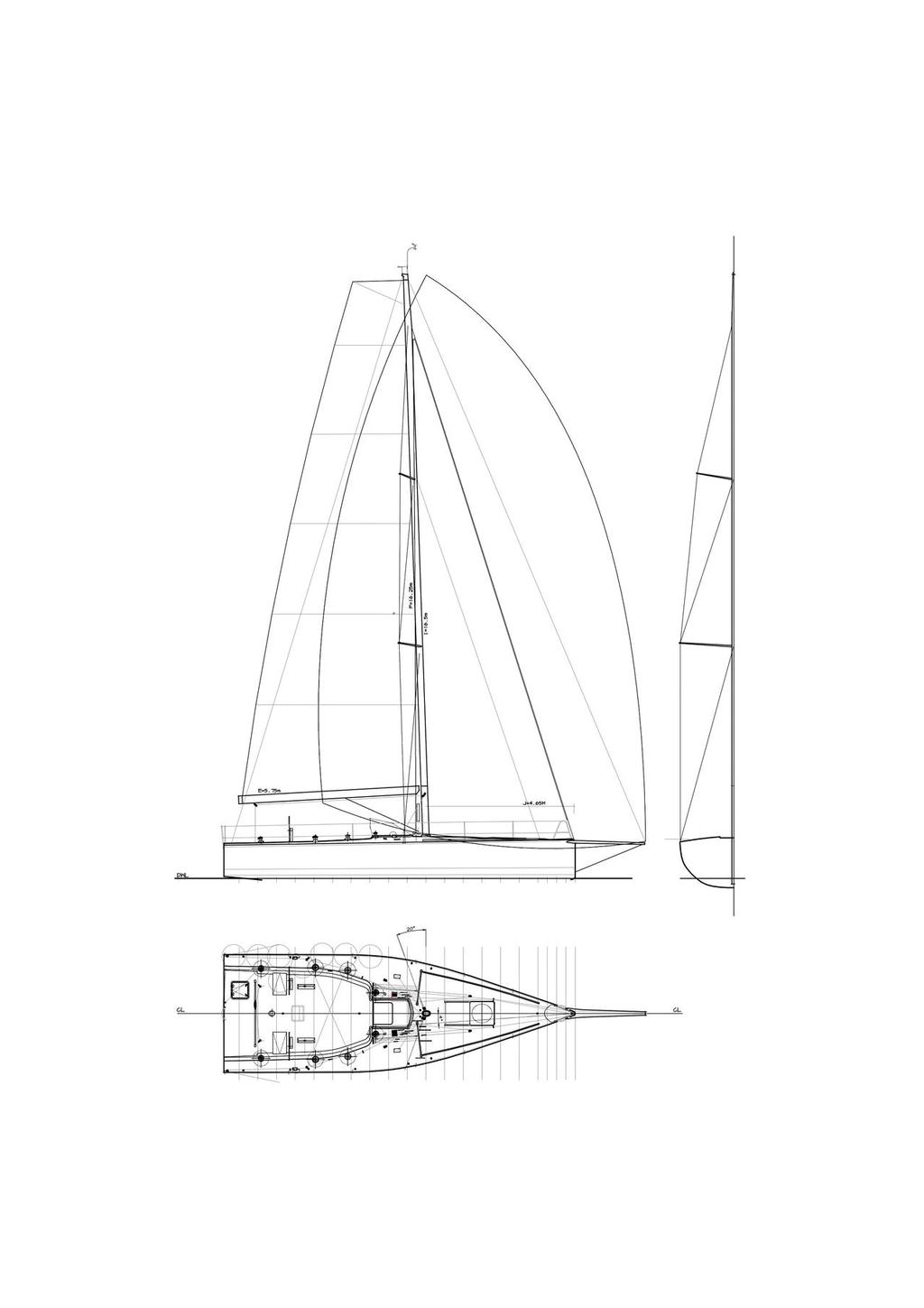 YD37 Lines and Sail Plan by Bakewell-White Yacht Design © Bakewell-White Yacht Design www.bakewell-white.com/